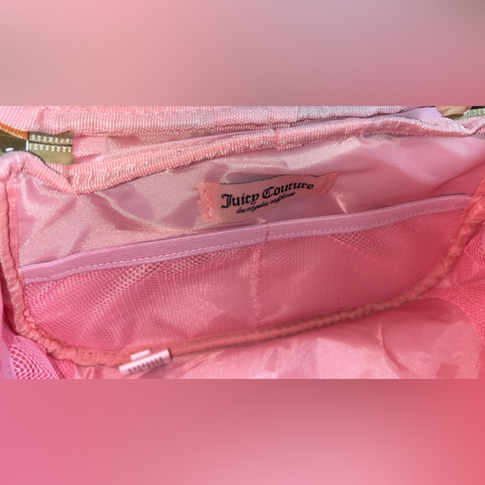 Juicy Couture Gold Cosmetic Bag with Bow and Charm - Picture 14 of 14